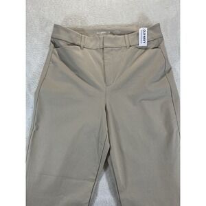 Old Navy Pixie STRAIGHT Pants Womens Sz 10L Beige Khaki Hi Rise Office